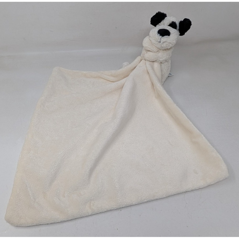 Jellycat Bashful Plush Puppy Dog Baby Security Blanket‎ Lovey Black White